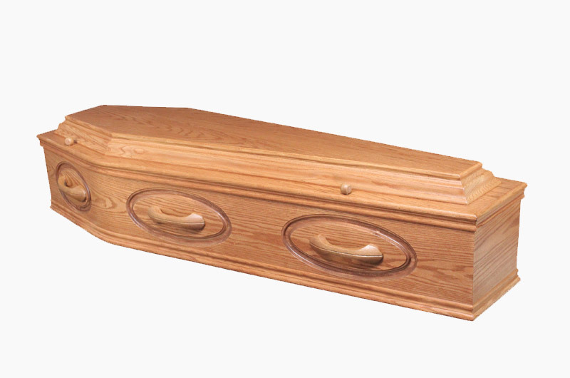 HL44 - Oval panel poplar centre raised medium colour, tele wood handle